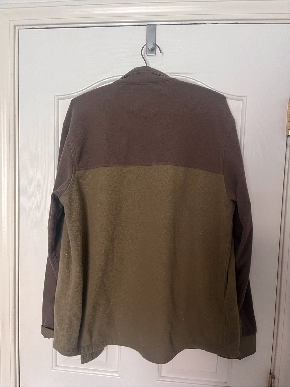 Patagonia Two-Tone Olive & Brown Fleece Shirt Jacket - Picture 4 of 4